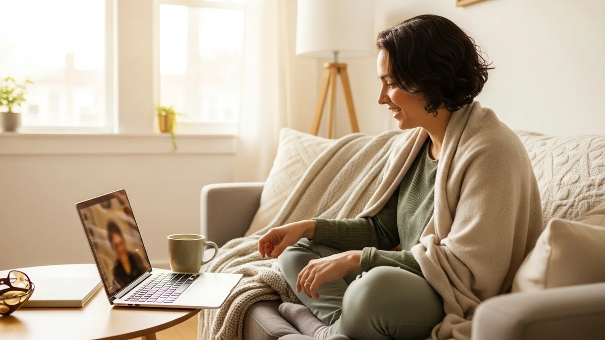 Online therapy Ontario session, virtual counselling from home with a CRPO-registered online therapist