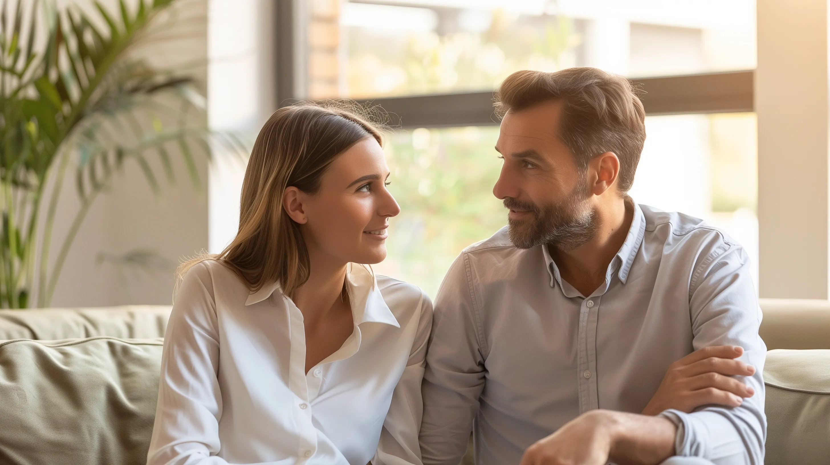 Couple at different life stage seeking therapy