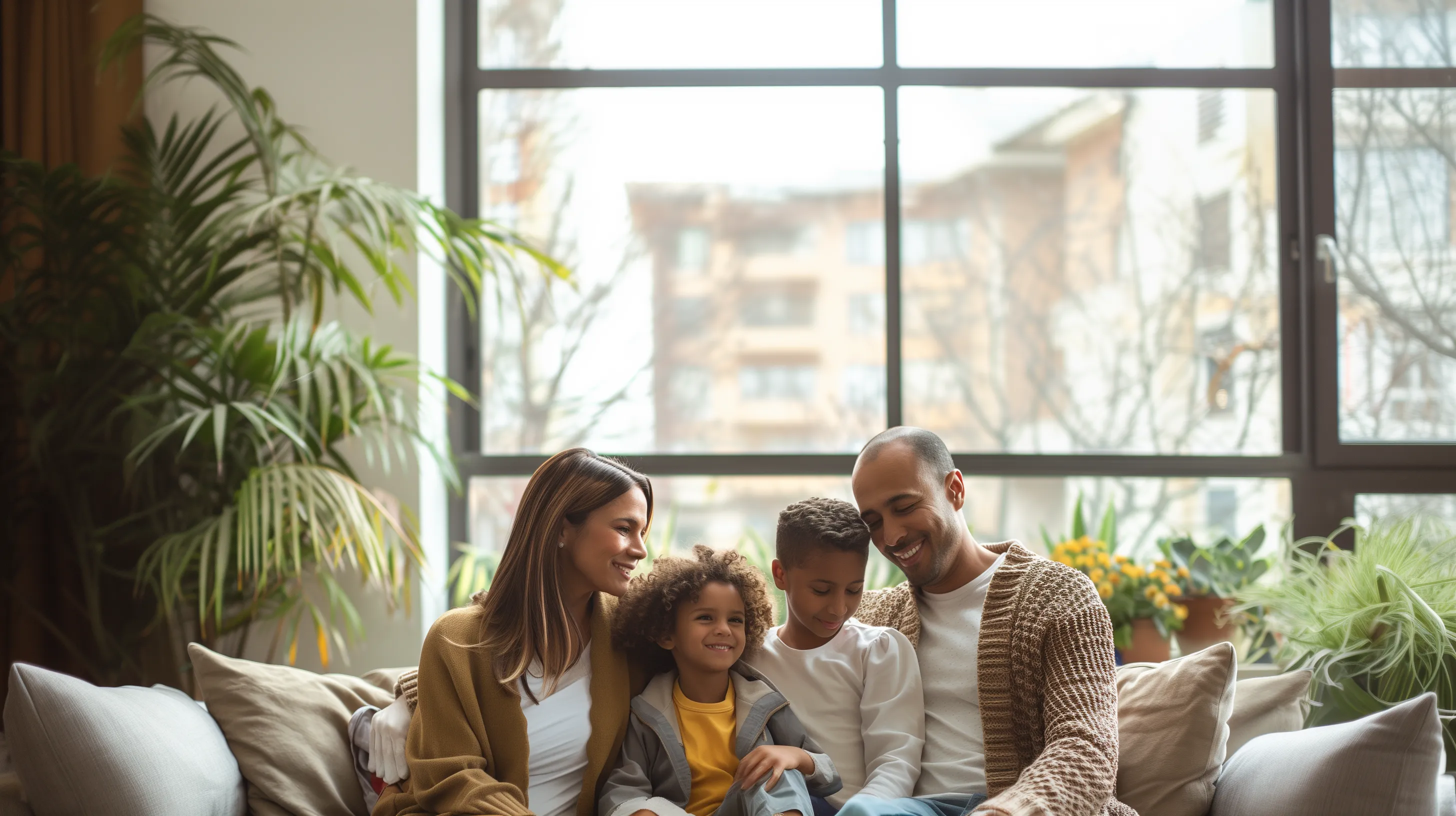 Family receiving mental health support