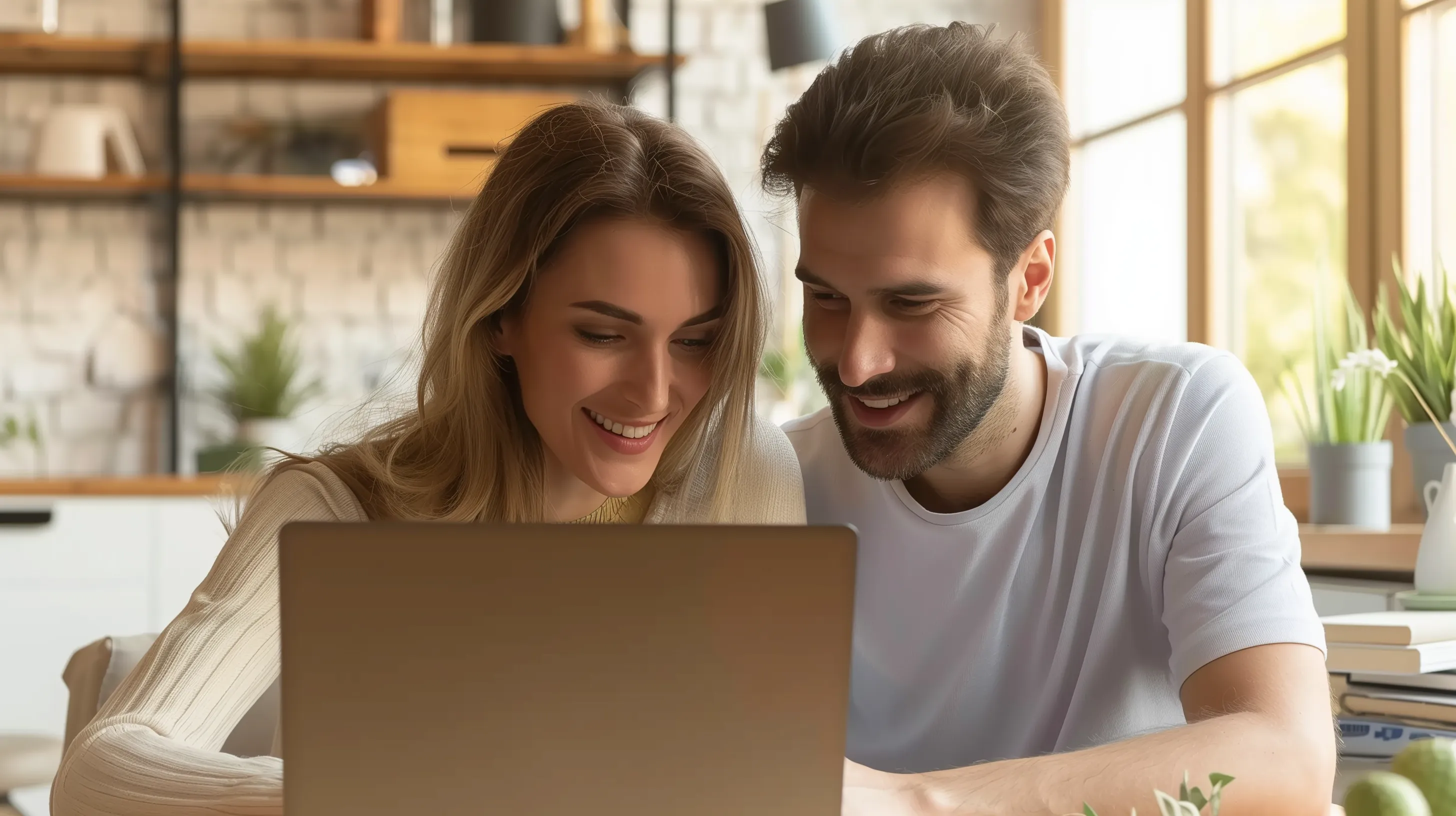 Couple in virtual premarital counselling session