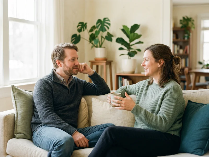 Couple having a meaningful conversation